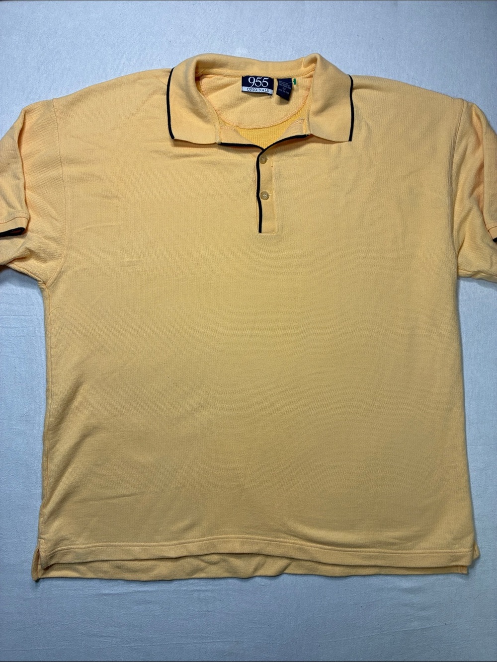 Classic Yellow Polo Shirt with Black Trim